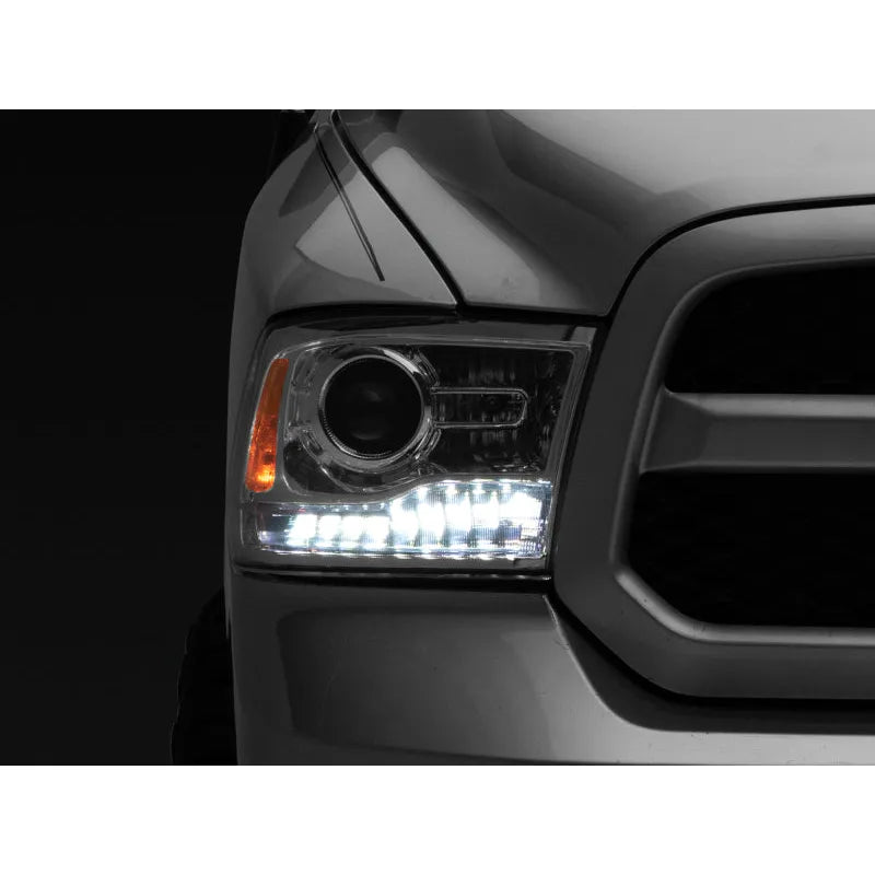Raxiom 09-18 Dodge RAM 1500 LED Halo Headlights w/ Swtchbck Turn Signals- Chrome Hsng (Clear Lens)