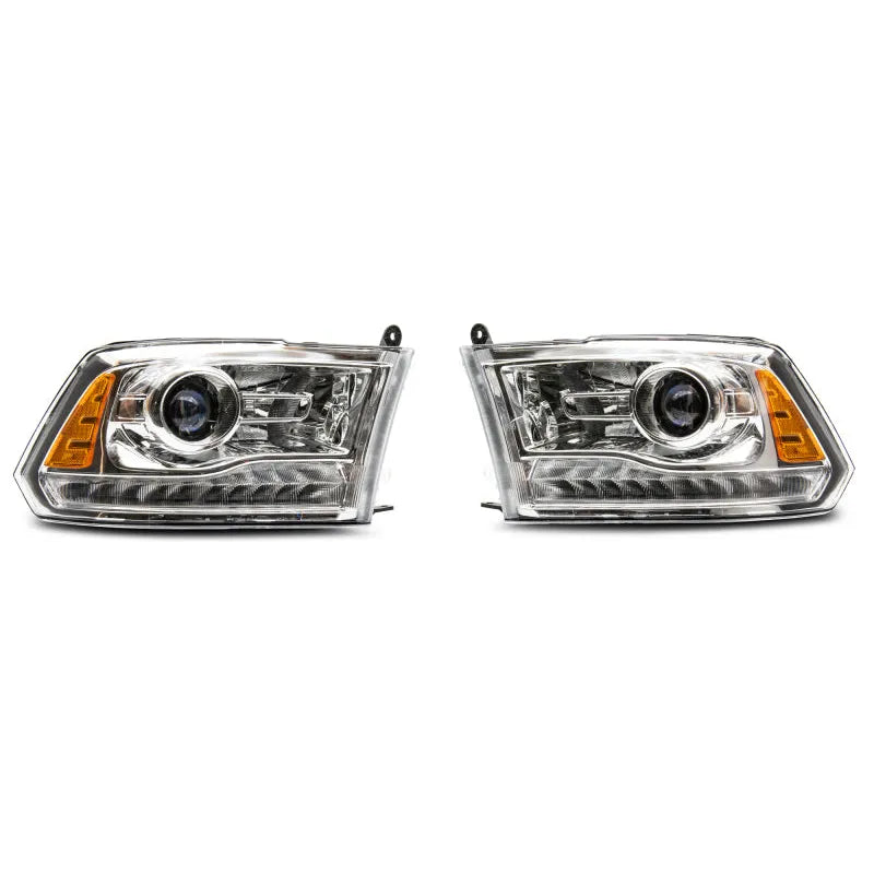 Raxiom 09-18 Dodge RAM 1500 LED Halo Headlights w/ Swtchbck Turn Signals- Chrome Hsng (Clear Lens)