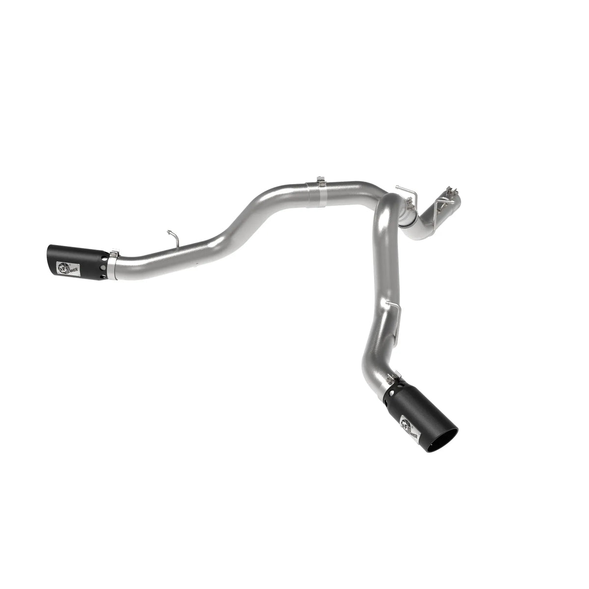 aFe Large Bore-HD 4in 409SS DPF-Back Exhaust System w/Black Tip 20 GM Diesel Trucks V8-6.6L (td) L5P