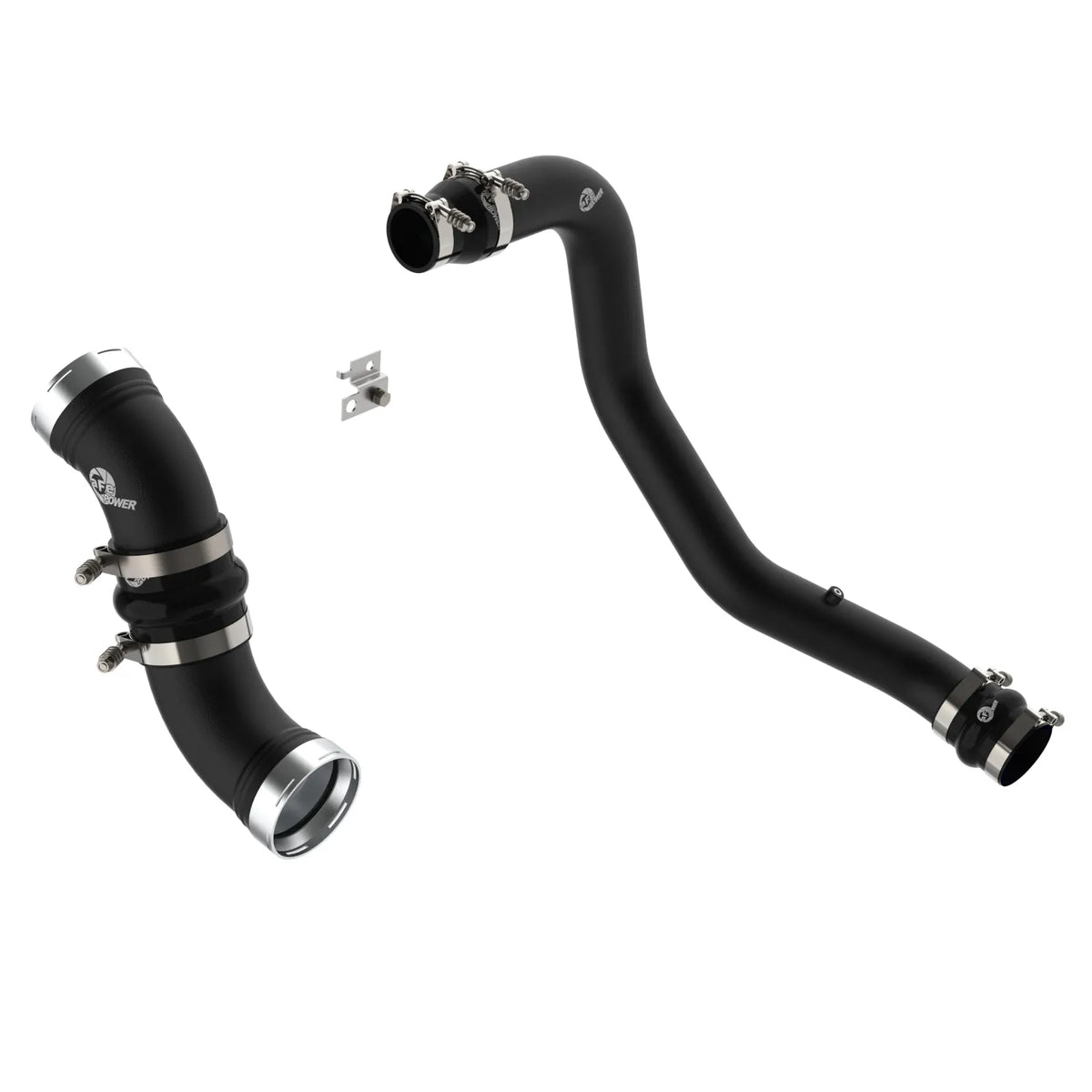 aFe 06-10 GM Diesel Trucks V8 6.6L BladeRunner Aluminum Hot & Cold Charge Pipe Kit - Black