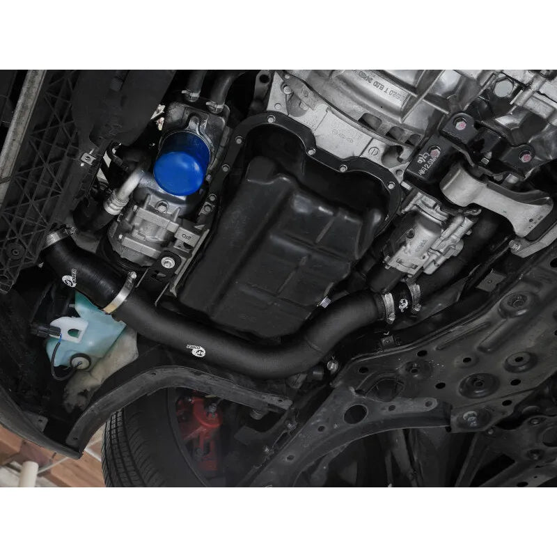aFe 19-22 Hyundai Veloster N BladeRunner 2-1/4in to 2-1/2in Aluminum Hot Charge Pipe - Black