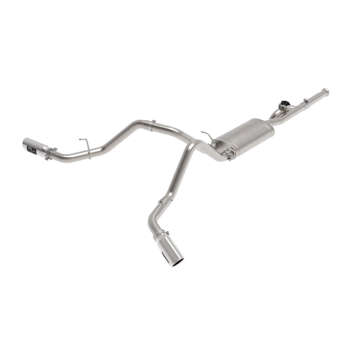 aFe Gemini XV Cat-Back Exhaust System GM Trucks 09-18 V6-4.3/V8-4.8/5.3L- Cut-Out Polished