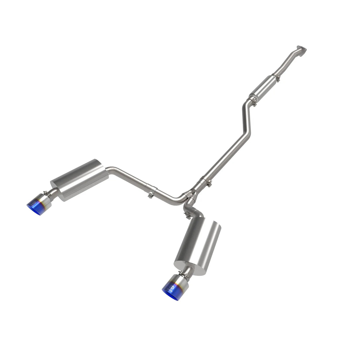 aFe 09-14 Acura TSX L4 2.4L Takeda 2-1/2in to 2-1/4in 304 SS Cat-Back Exhaust System w/BlueFlame Tip