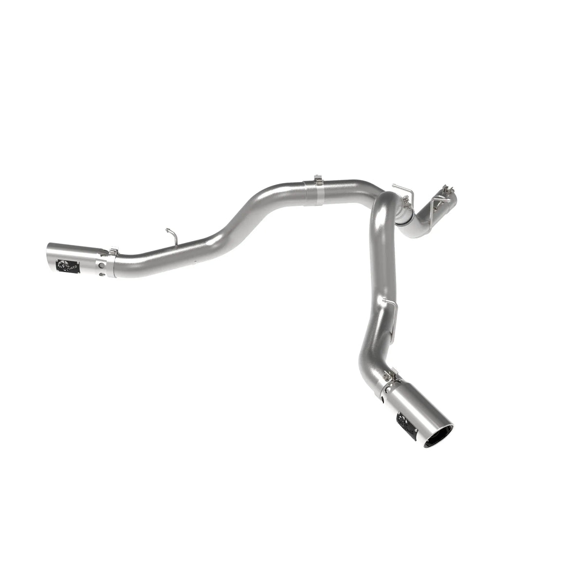aFe Large Bore-HD 4in 409SS DPF-Back Exhaust System w/Polished Tips 20 GM Diesel Trucks V8-6.6L