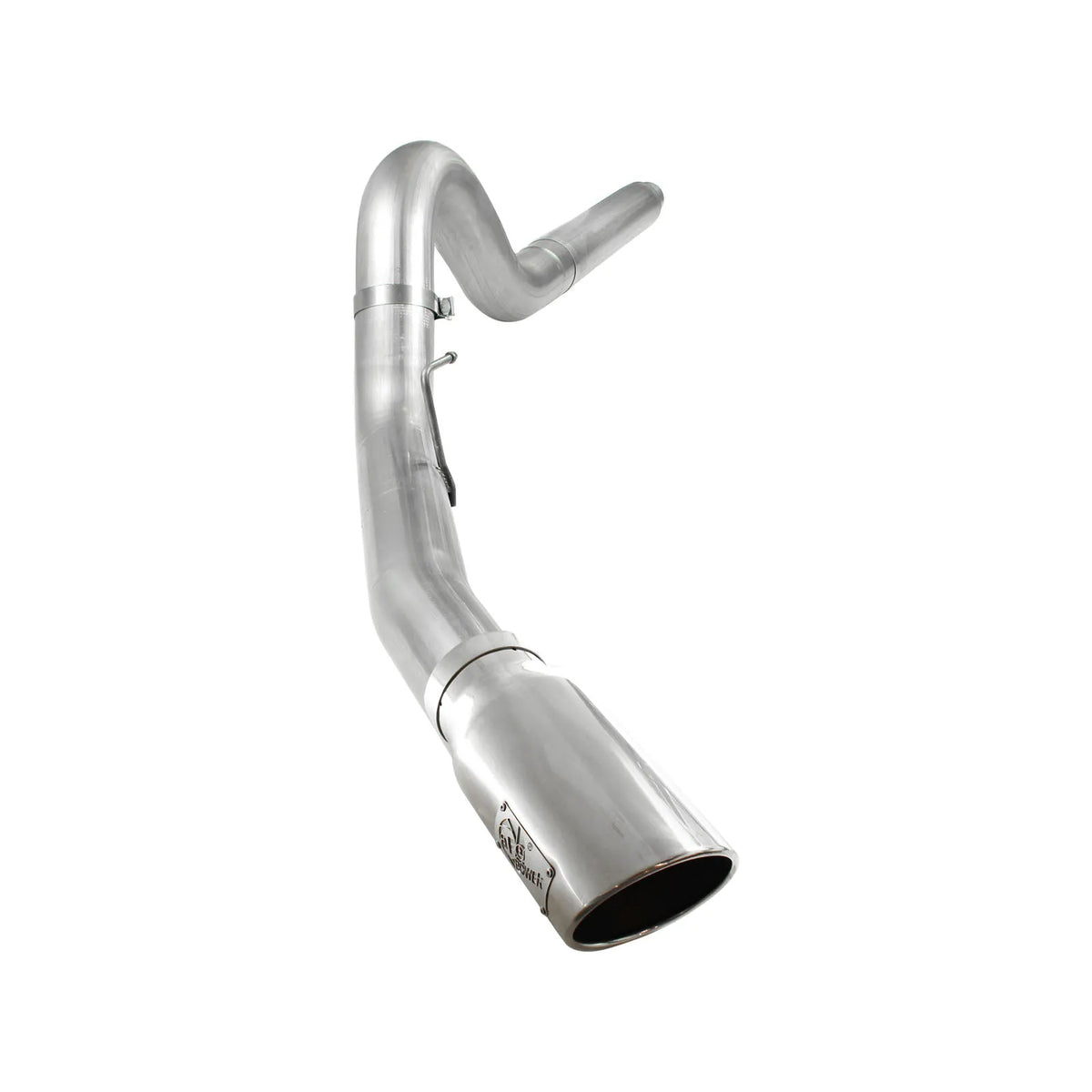 aFe Atlas 5in DPF-Back Aluminized Steel Exh Sys, Ford Diesel Trucks 08-10 V8-6.4L (td) Polished tip