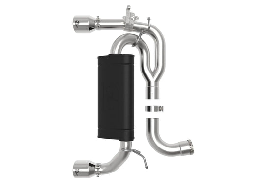 aFe 3in to 2.5in 304 Stainless Steel Polished Axle-Back Exhaust | BMW M235i (14-16) (49-36348-P)