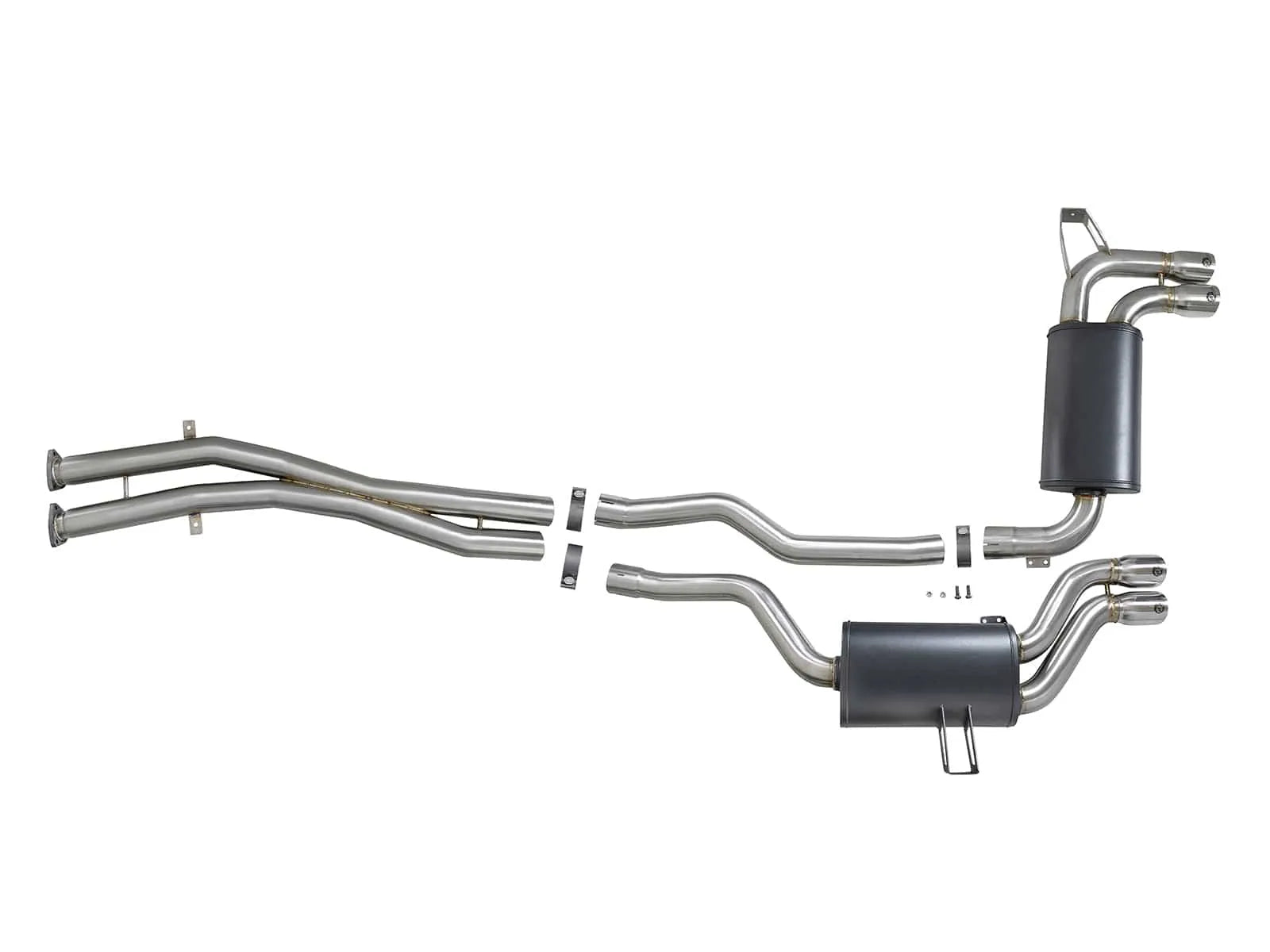 aFe 2.5in 304 Stainless Steel Cat-Back Exhaust w/ Polished Tips | BMW M3 (01-06) (49-36344-P)