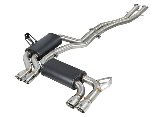 aFe 2.5in 304 Stainless Steel Cat-Back Exhaust w/ Polished Tips | BMW M3 (01-06) (49-36344-P)