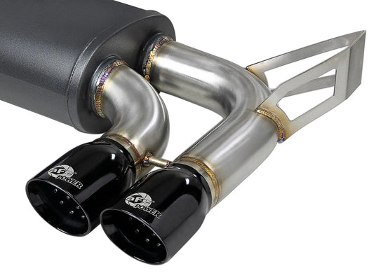 aFe 2.5 IN 304 Stainless Steel Cat-Back Exhaust System w/ Black Tips | BMW M3 (01-06) (49-36344-B)