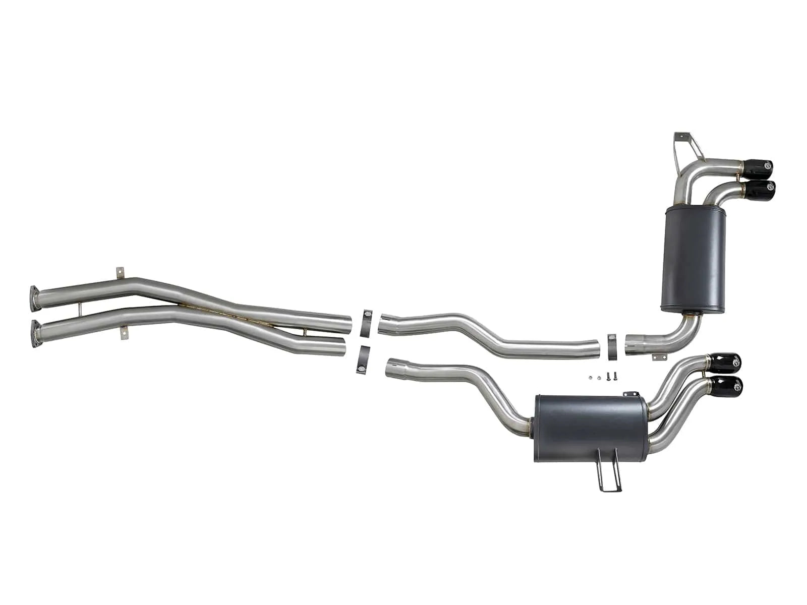 aFe 2.5 IN 304 Stainless Steel Cat-Back Exhaust System w/ Black Tips | BMW M3 (01-06) (49-36344-B)