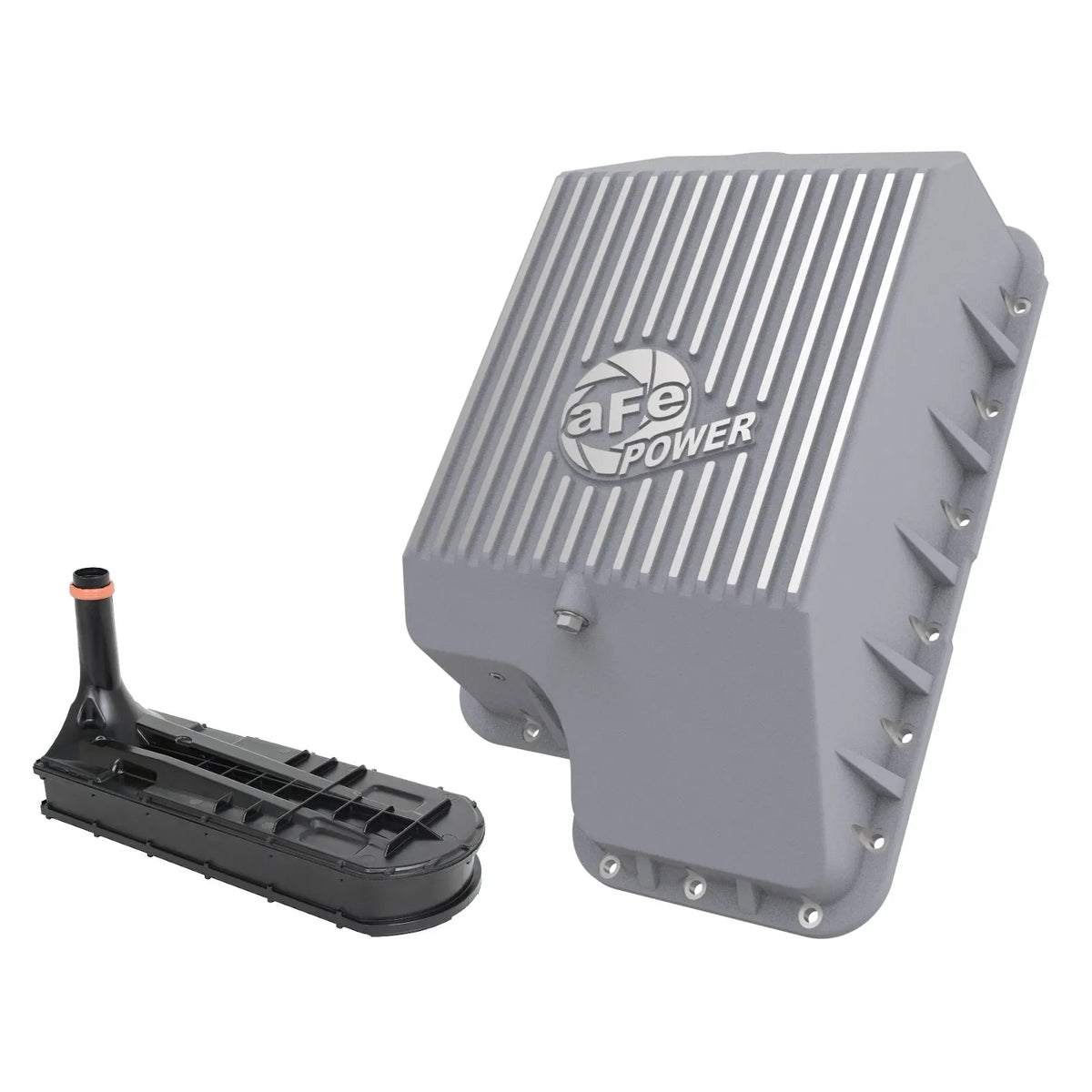 aFe Transmission Pan (Raw); Ford Diesel Trucks 03-10 V8-6.0/6.4L (td)