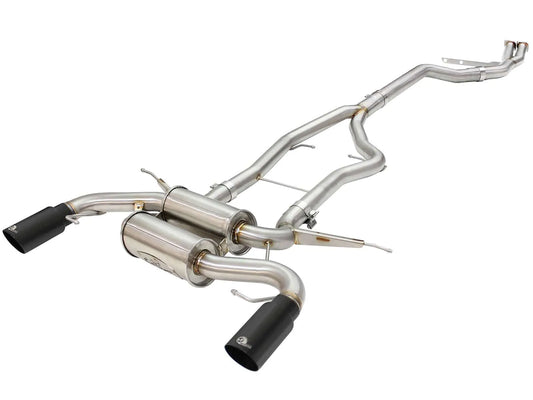 aFe 3in to 2.5in SS Cat-Back Exhaust w/ Black Tip | BMW 335i (E90/E92) (11-13) (49-36328-B)