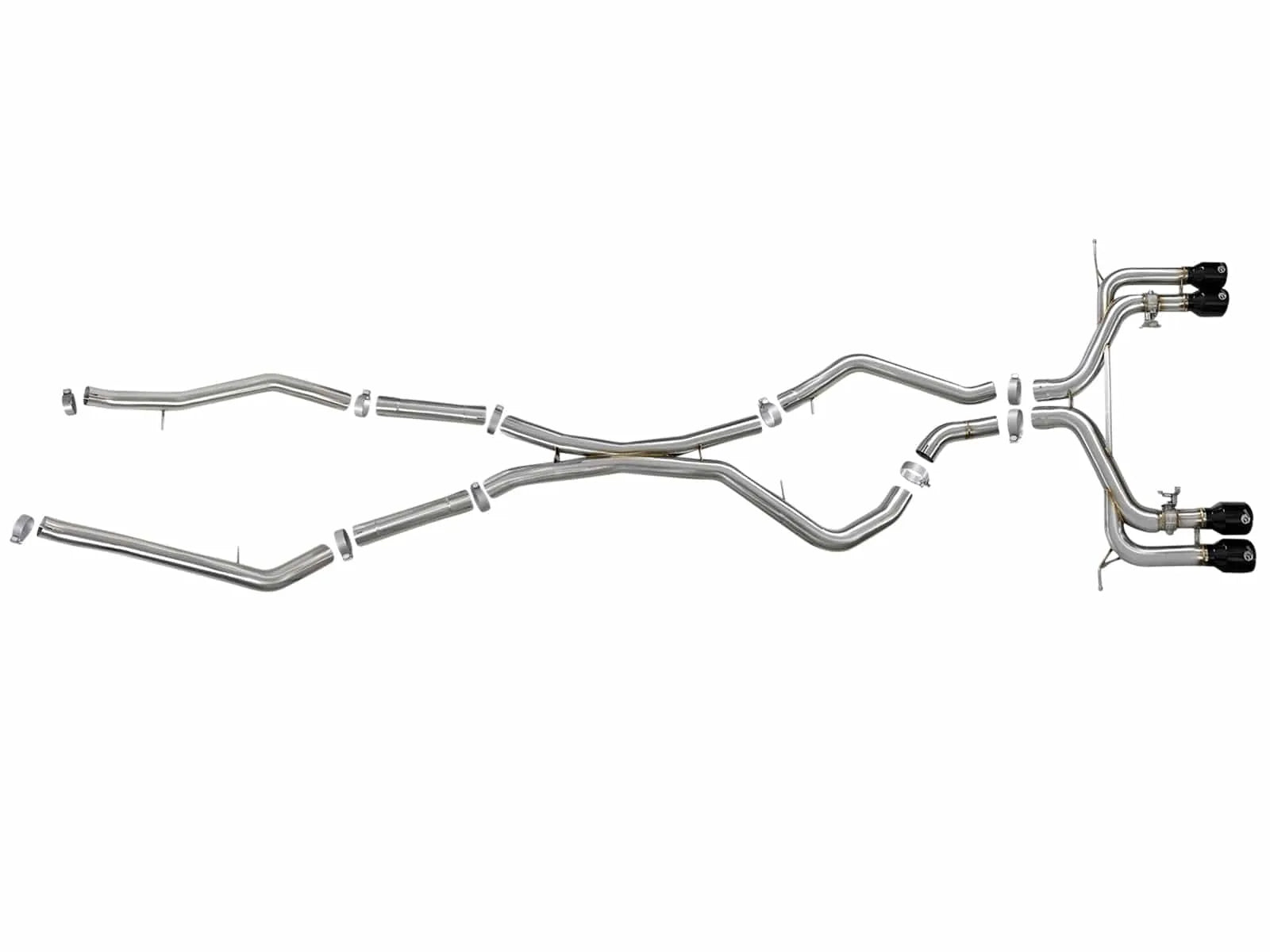 aFe 3.5in SS Cat-Back Exhaust w/ Black Tip | BMW X5 M (F85)/X6 M (F86) V8-4.4L (15-18) (49-36342-B)