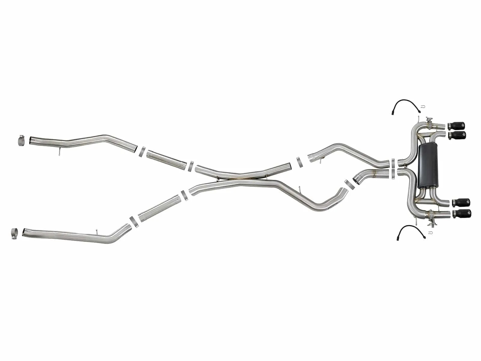 aFe 3.5in SS Cat-Back Exhaust w/ Black Tip | BMW X5 M (F85) V8-4.4L (15-18) (49-36341-B)