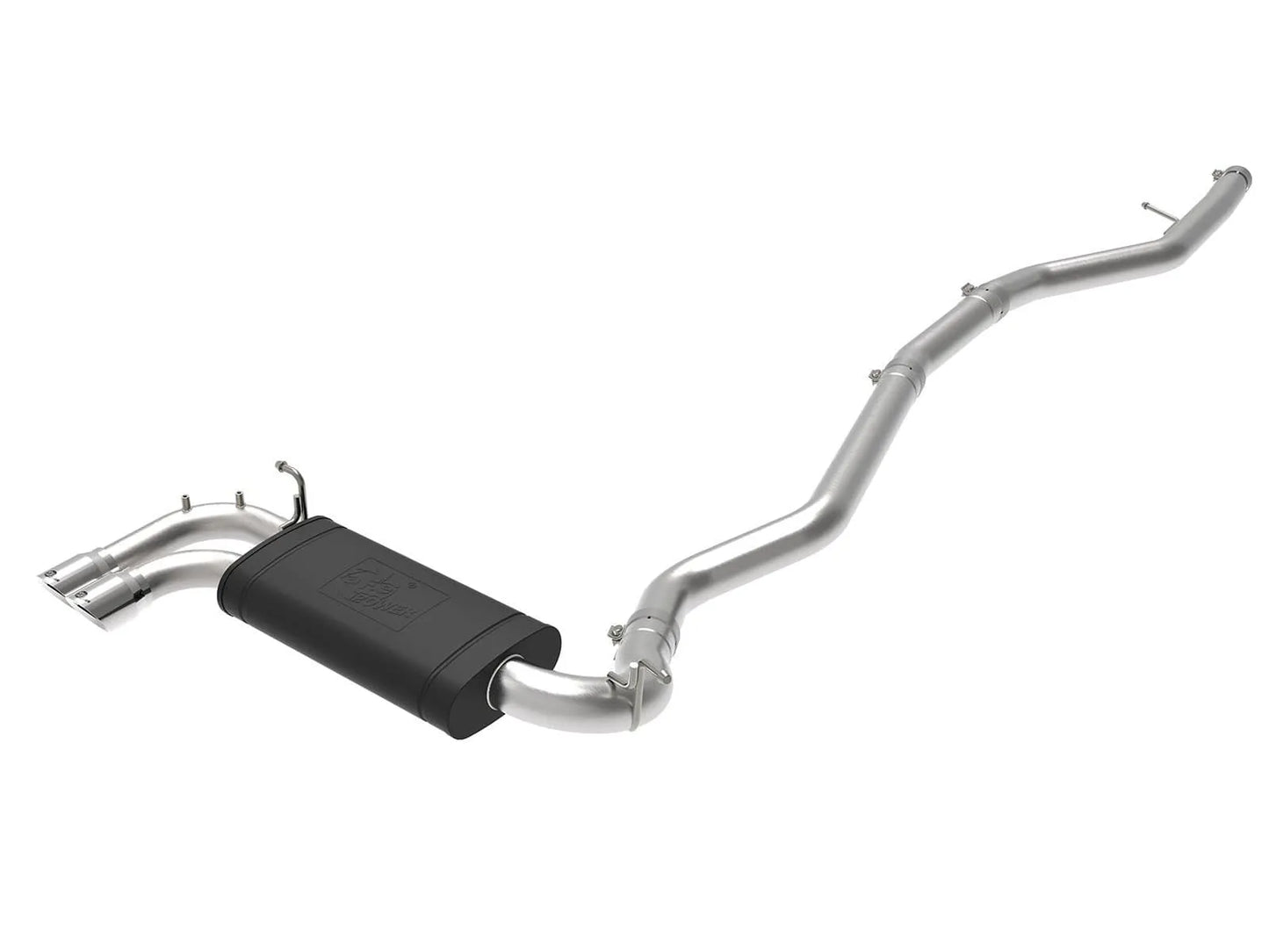 aFe 2-1/2in 304 Stainless Steel Cat-Back Exhaust w/ Polished Tips | BMW 228i (14-16) (49-36345-P)