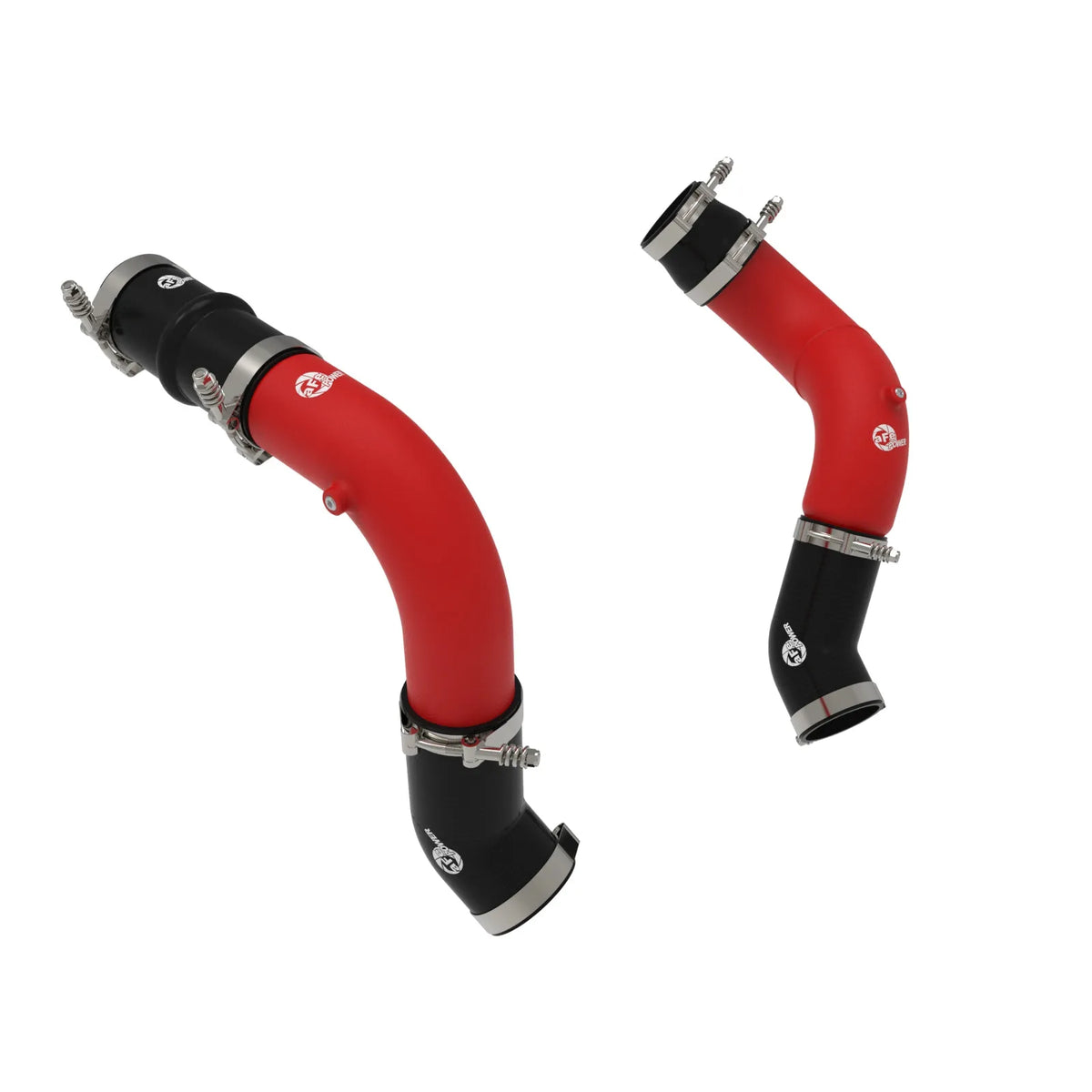 aFe BladeRunner 3in & 3-1/2in AL Hot and Cold Charge Pipe Kit Red RAM Diesel Trucks 25-26 L6-6.7L