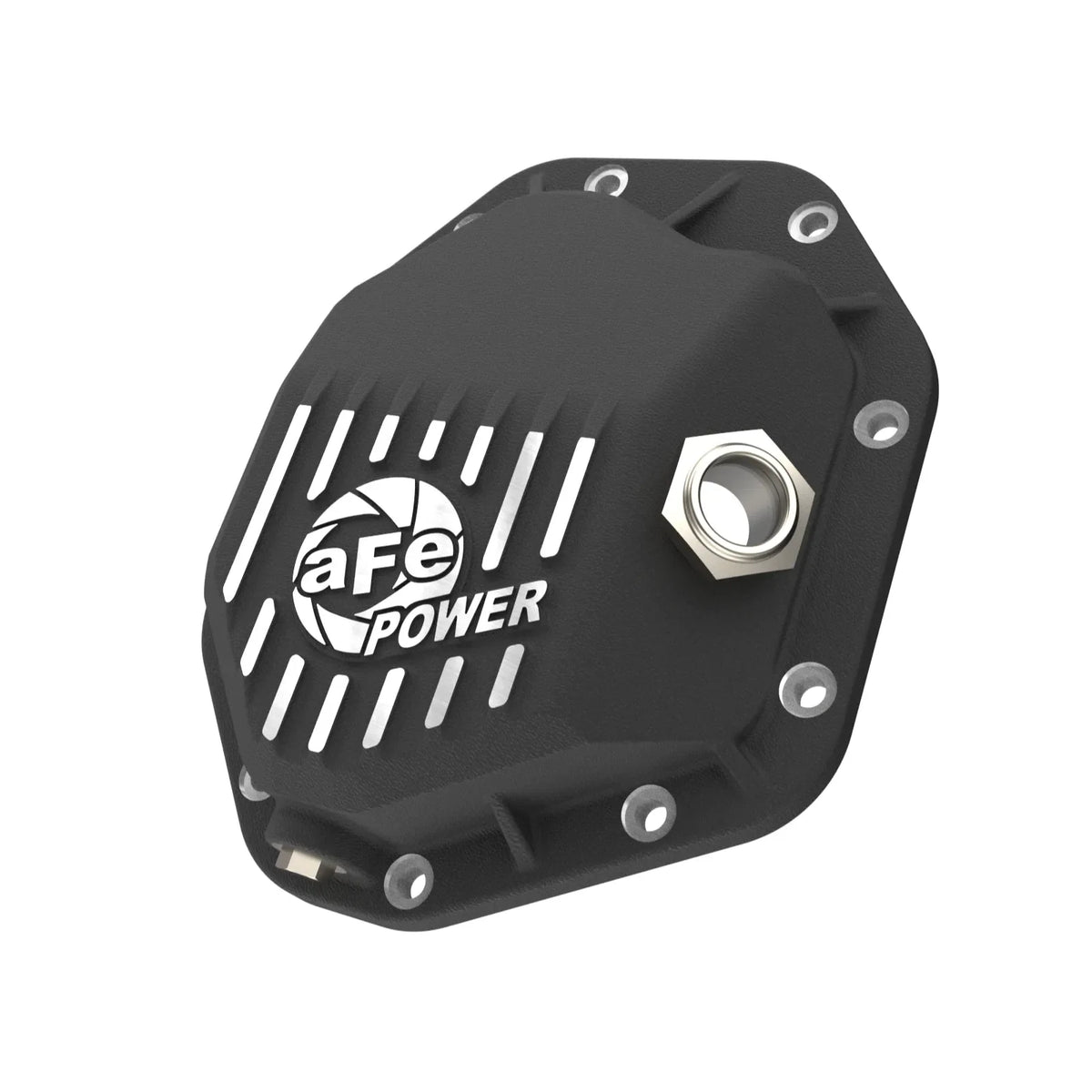 aFe 19-25 GM Trucks Front Diff Cover - Black w/ Machined Fins
