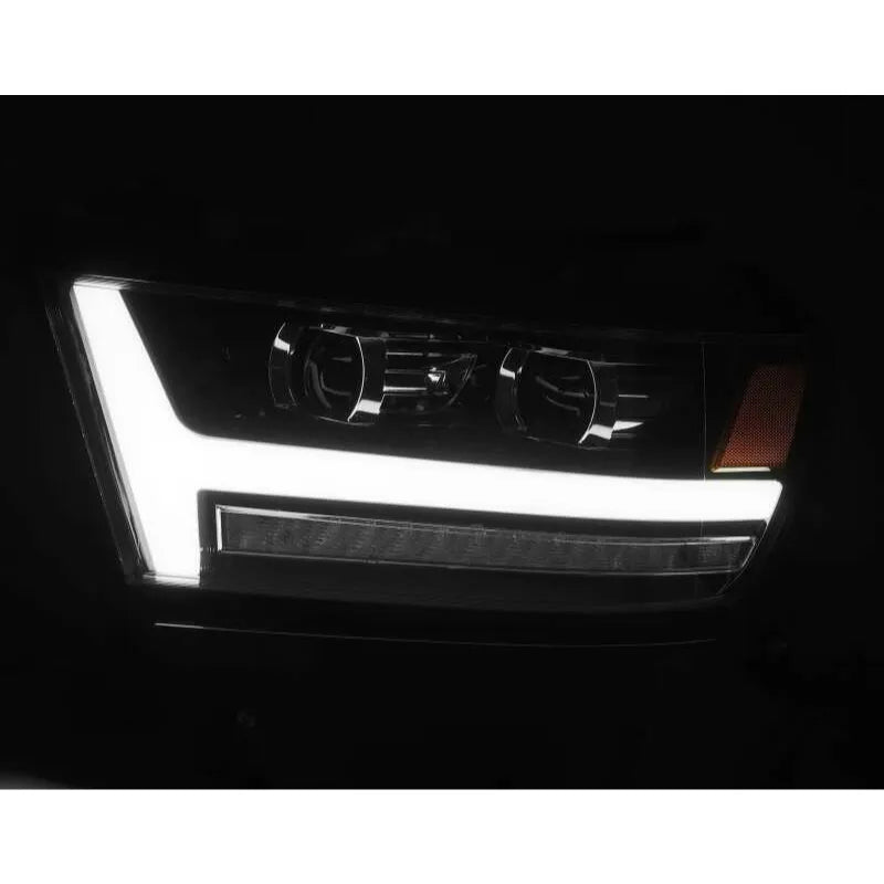 AlphaRex 19-20 Ram 1500HD PRO-Series Proj Headlight Plnk Style Blk w/Activ Light/Seq Signal/Plnk DRL