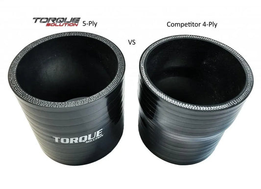 Torque Solution 90° Silicone Elbow Hose - 3in (TS-CPLR-90D3BK)