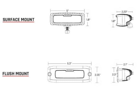 Rigid Industries Rigid SR-Q Back Up Light Kit - Flood Diffused / Surface / Pair (RIG980023)