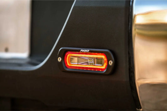 Rigid Industries Rigid SR-L Series LED Light Pod - Amber Halo / Flush / Pair (RIG53223)