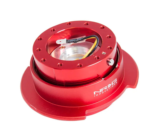 NRG Steering Wheel Quick Release Kit Gen 2.5 (interchangeable Ring) - Red/Red Ring