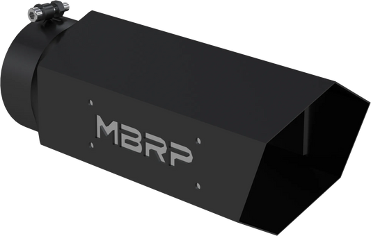 MBRP Single Wall Hex Angle Cut 6-Inch Outlet | Universal (T5166BLK)
