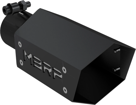 MBRP Single Wall Hex Angle Cut 4-Inch Outlet | Universal (T5173BLK)