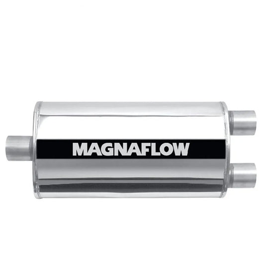 MagnaFlow 2.5in Straight-Through Performance Muffler Center/Dual In/Out Stainless Steel | (12158)