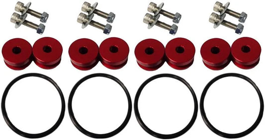 Torque Solution Red Billet Bumper Quick Release Kit Combo (TS-UNI-026Rc)