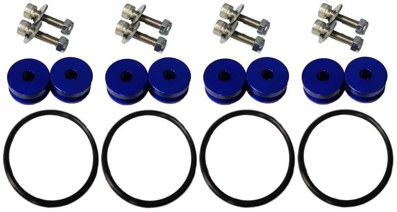 Torque Solution Blue Billet Bumper Quick Release Kit Combo (TS-UNI-026BLc)