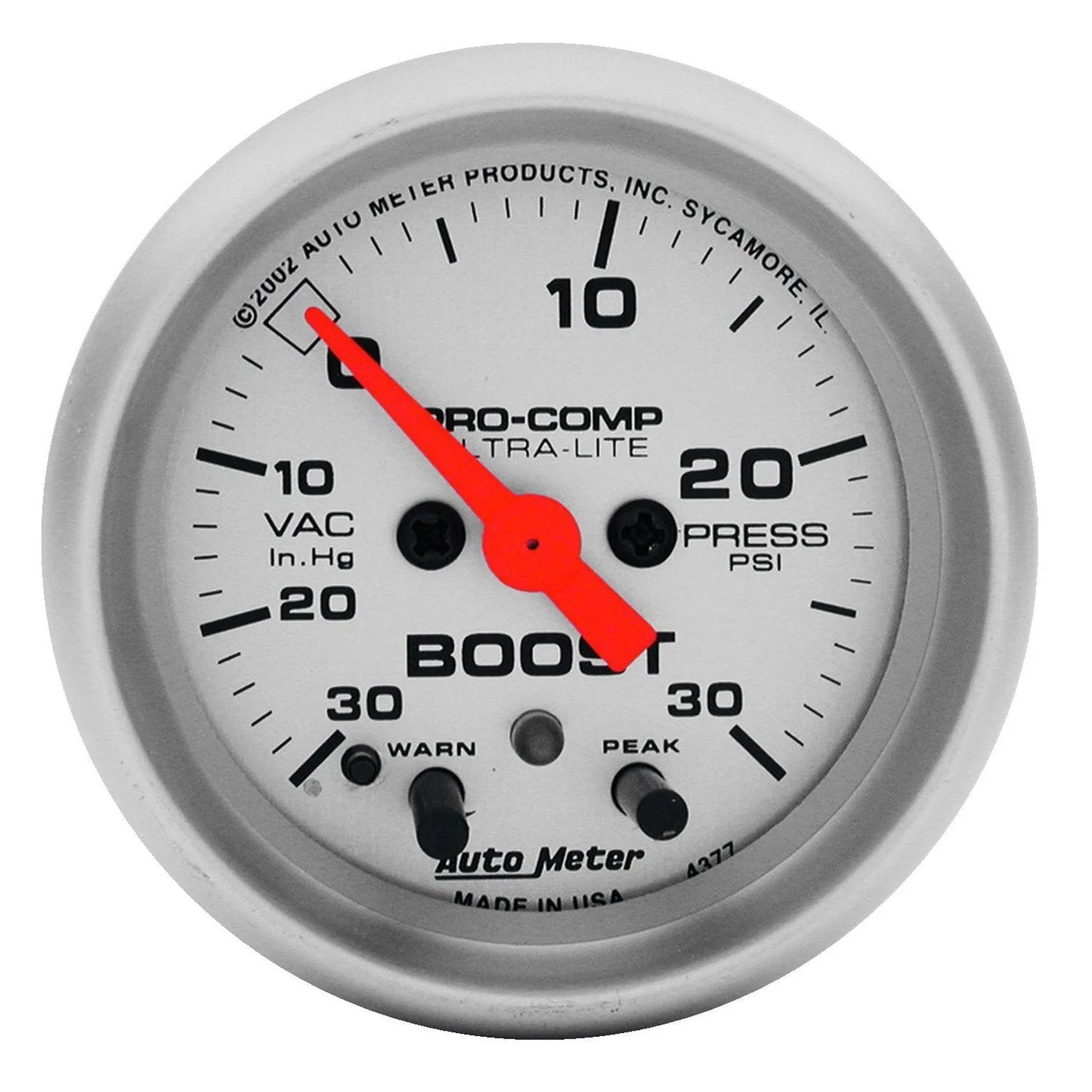 Autometer Ultra-Lite 52mm 30 PSI Electronic Boost Gauge (4376)