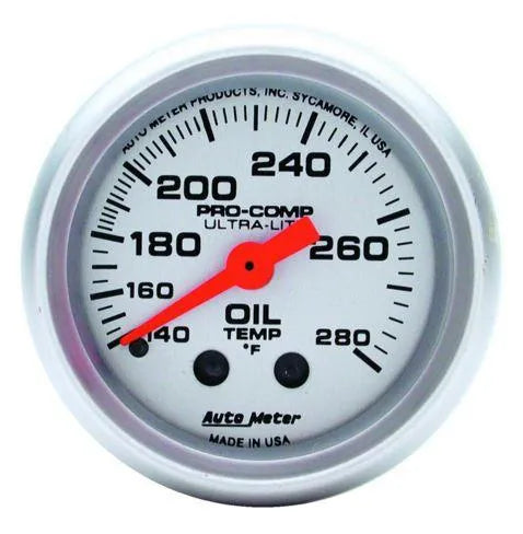 Autometer Ultra-lite 2-1/16'' Oil Temperature 140-280 *F Gauge (4341)