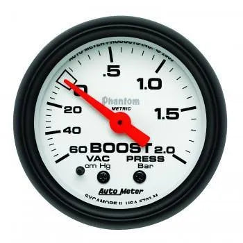 Autometer Phantom Series Boost/Vacuum 30 IN HG/30 PSI Gauge (5703)