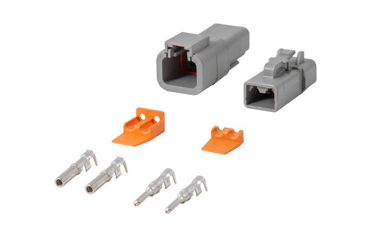 Diode Dynamics Deutsch Connector Kit 2-Pin - 12-14 Gauge | Universal (DD4039)
