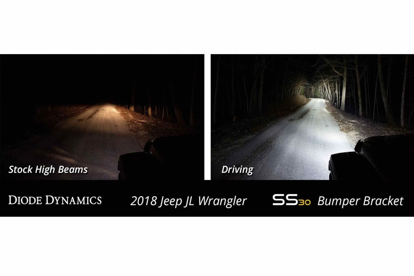 Diode Dynamics DD Bumper Light Kit - Amber / D&S 30in SS Light Bar | Jeep Wrangler JL (DD6086)