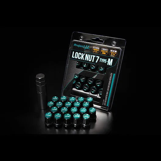 Project Mu Super Lock Nut 7 Type-M (Black / Green Cap) - 12x1.25
