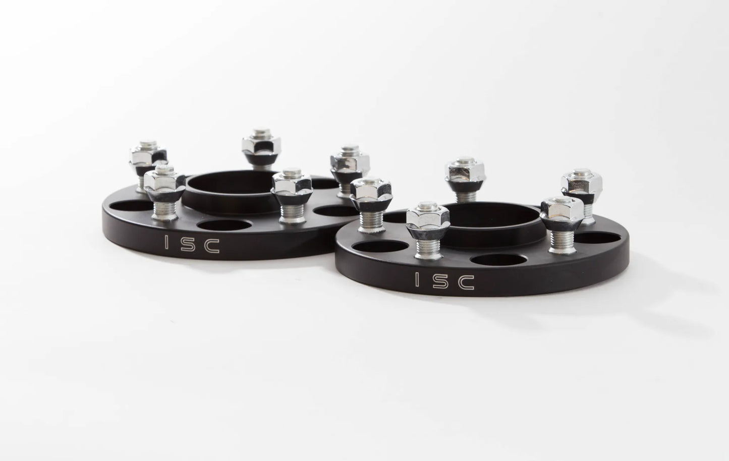 ISC Suspension 20mm Wheel Spacer - 5x114 Bolt Pattern/Hub Bore, Black (Pair) for Subaru