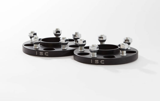 ISC Suspension 20mm Wheel Spacer - 5x114 Bolt Pattern/Hub Bore, Black (Pair) for Subaru