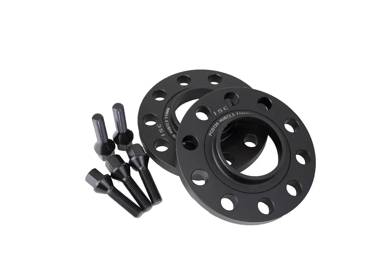 ISC Suspension 15mm Wheel Spacer - 5x120 (72.5 Hub Bore) Bolt Pattern, Black (Pair)