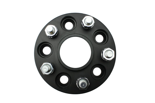 ISC Suspension 15mm Wheel Spacer - 5x108 Bolt Pattern/Hub Bore, Black (Pair) for Ford