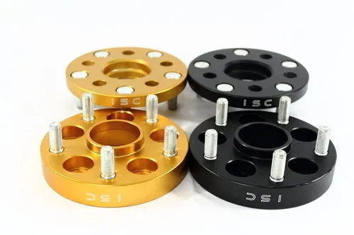 ISC Suspension 15mm Wheel Adapters - 5x100- 5x114, Black (2 Pair) for 2020-2021 Subaru WRX/STI
