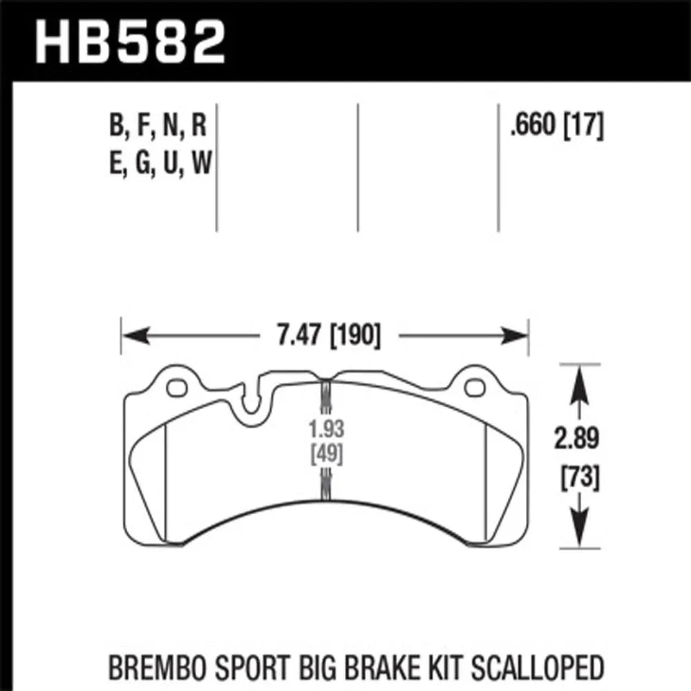 Hawk Performance HPS Rear Street Brake Pads (HB582F.660)