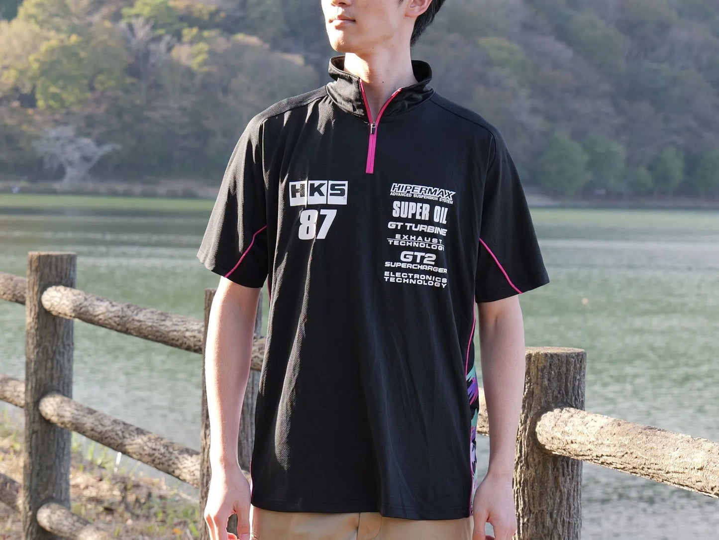 HKS Team Half Zip Polo Shirt 2025 L | (51007-AK698)