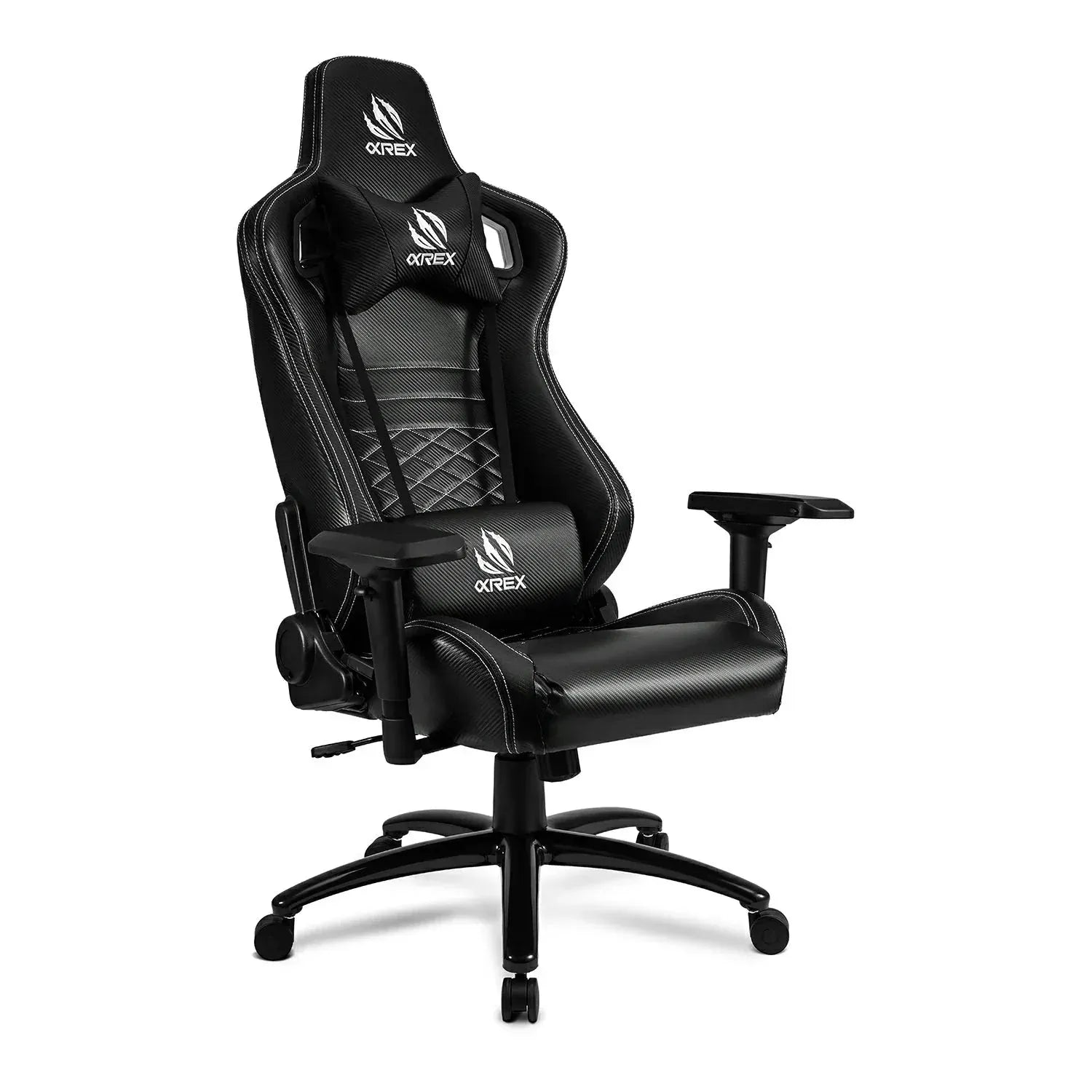 AlphaRex Carbon Fiber Look Racing Style Gaming Reclining Ergonomic Chair | (900168)