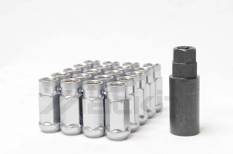 Wheel Mate 14x1.50 Monster Open End Satin Silver Lug Nut in Set of 20