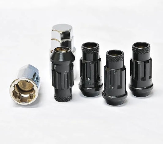 Wheel Mate Muteki SR48 Open End Locking Lug Nut Set of 4 - Black 12x1.25 48mm | 32901B