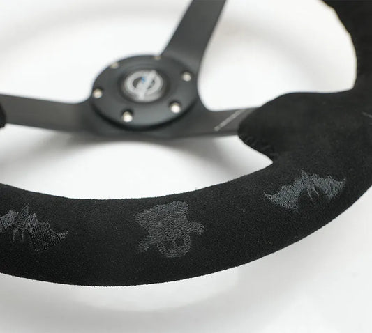 NRG 350MM 3" DEEP DISH SPOOKY STEERING WHEEL SUEDE