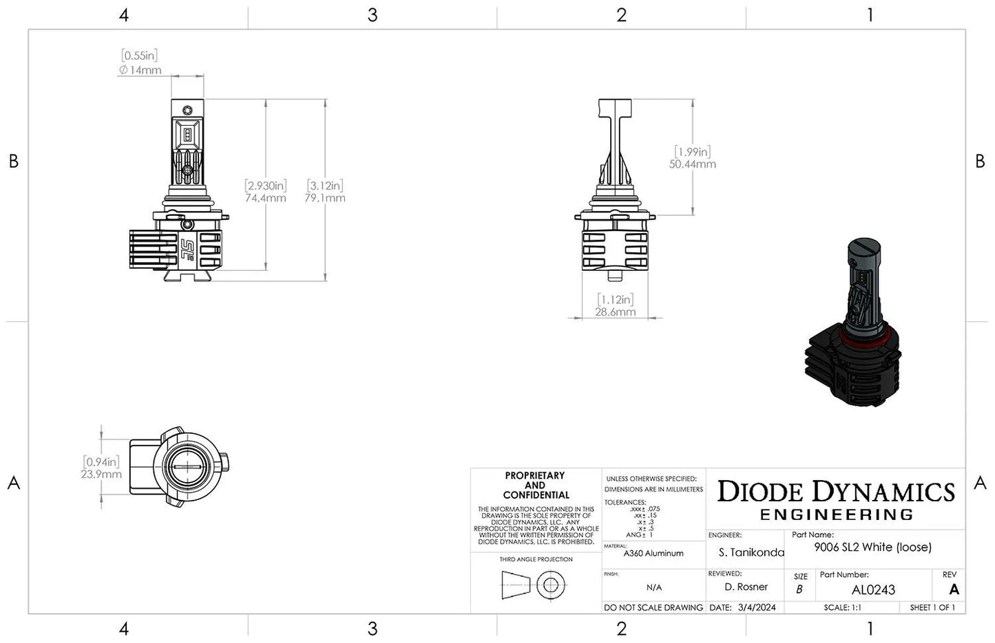 Diode Dynamics SL2 LED Bulbs | Universal 9006 Fitments (DD465/466)