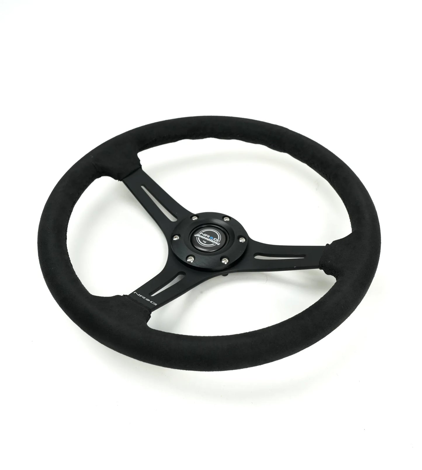 NRG 350MM 3" 2.5 DISH WITH SLITS ALCANTARA